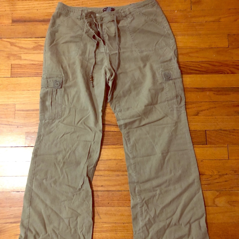 NY & Co Khaki Wide leg pants